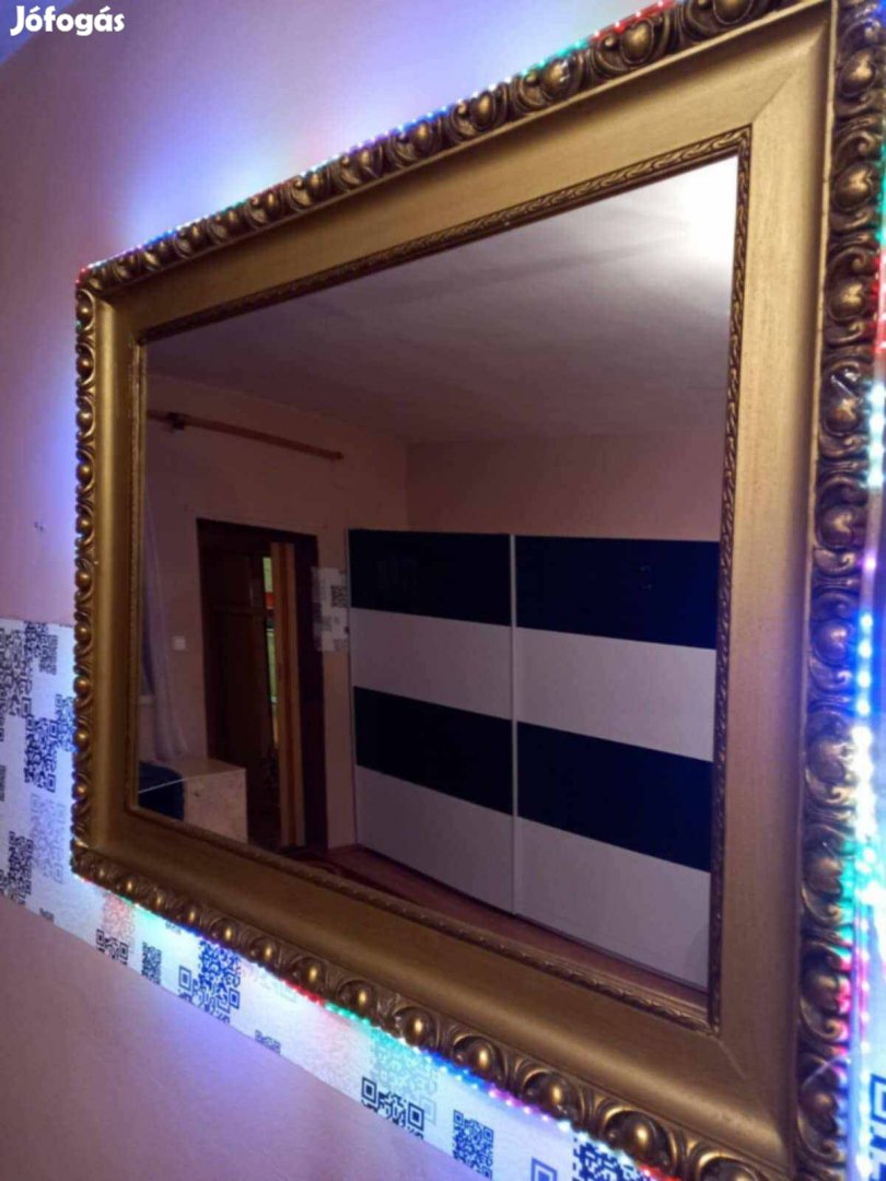 Arany keretes nagy méretű antik régiség tükör eladó 