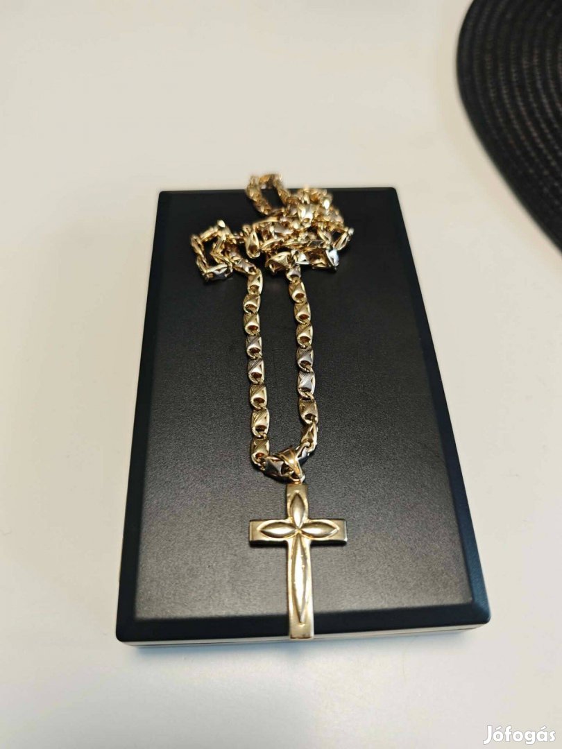 Arany nyaklánc Kereszttel 14k