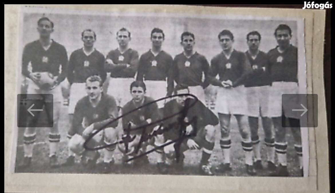 Aranycsapat, Puskas Ferenc, dedikalt, alairt,, autogram, 1954 VB,