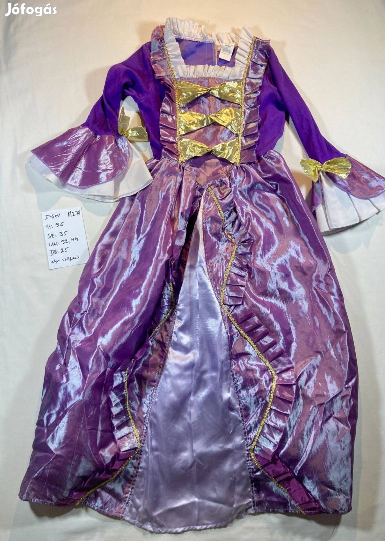 Aranyhaj jelmez, hercegnő jelmez 5-6 év M278