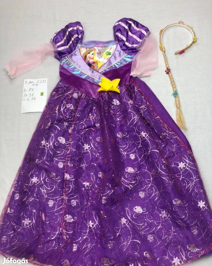 Aranyhaj jelmez, hercegnő jelmez 7-9 év K252