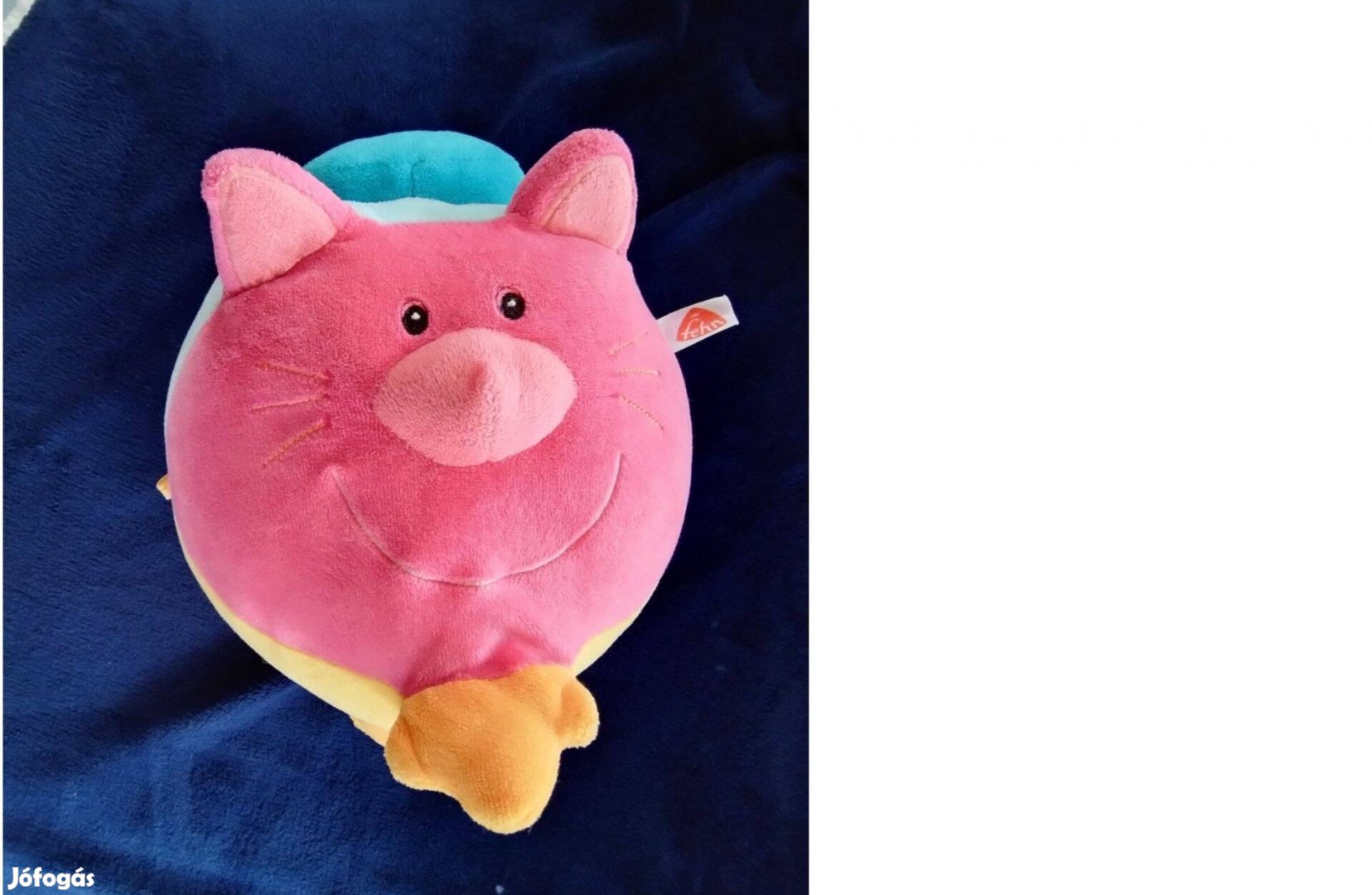Aranyos plüss, csörög, állat hangokat adó állatos plüss, baby fehn 