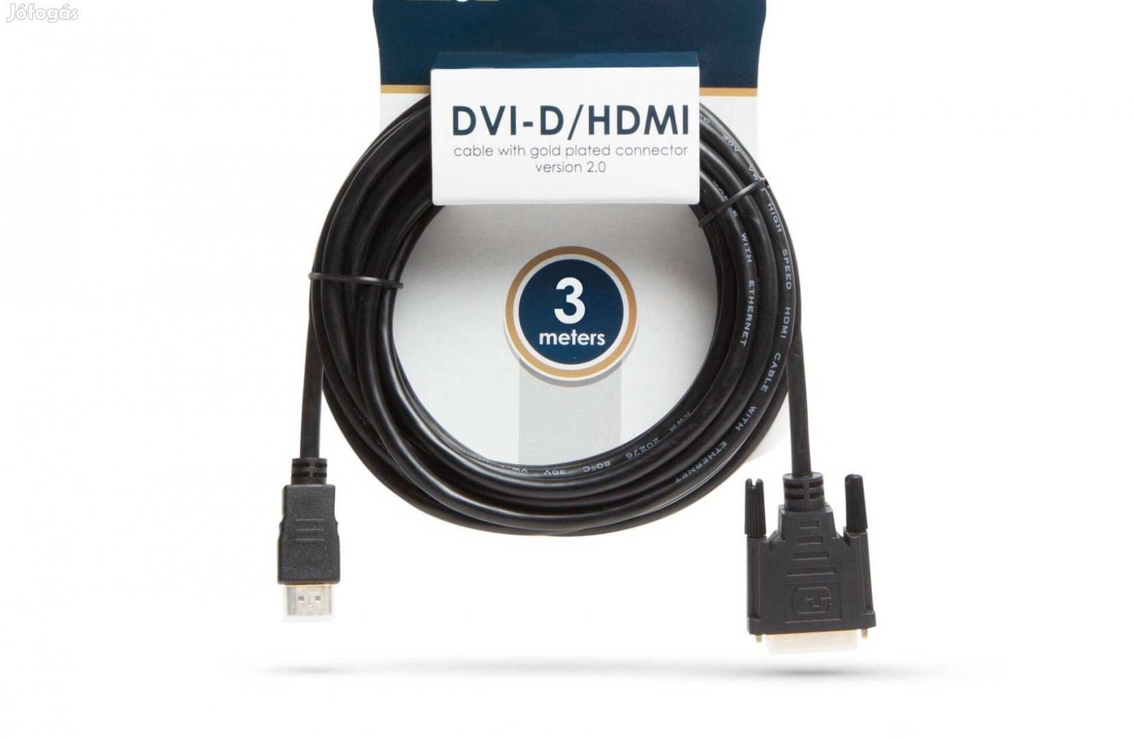 Aranyozott DVI-D dugó - Hdmi dugó kábel LCD LED TV számítógép monitor