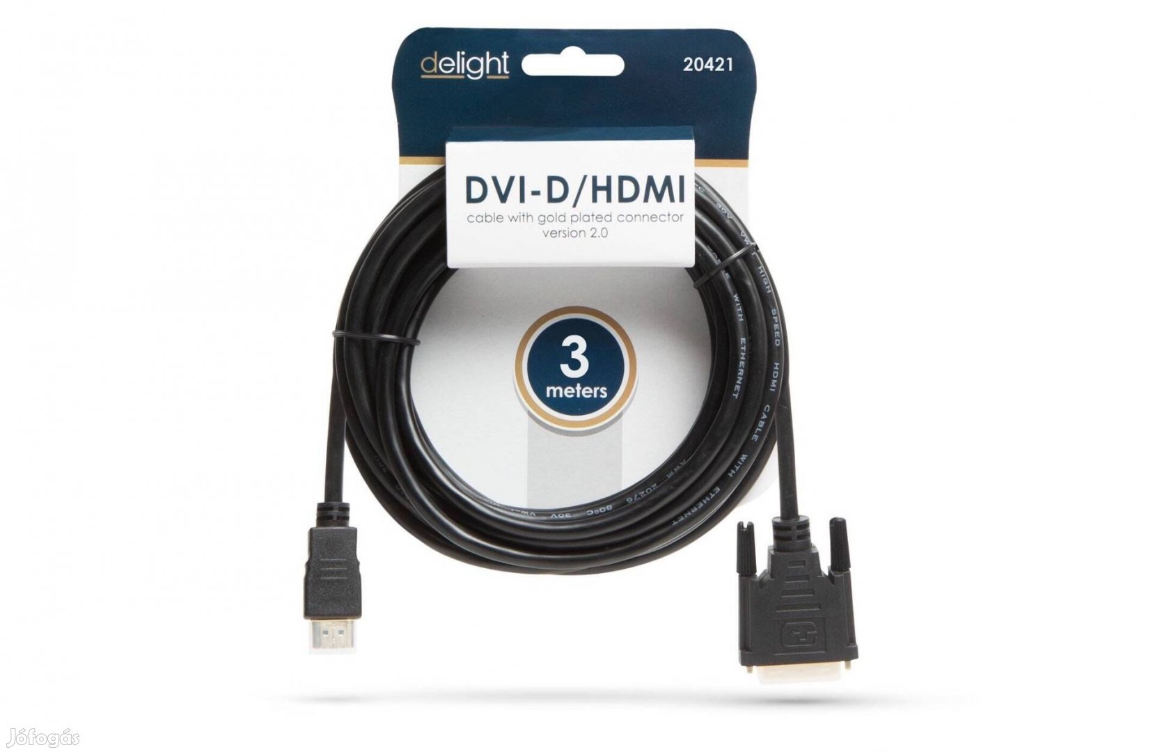 Aranyozott DVI-D dugó - Hdmi dugó kábel LCD LED TV számítógép monitor