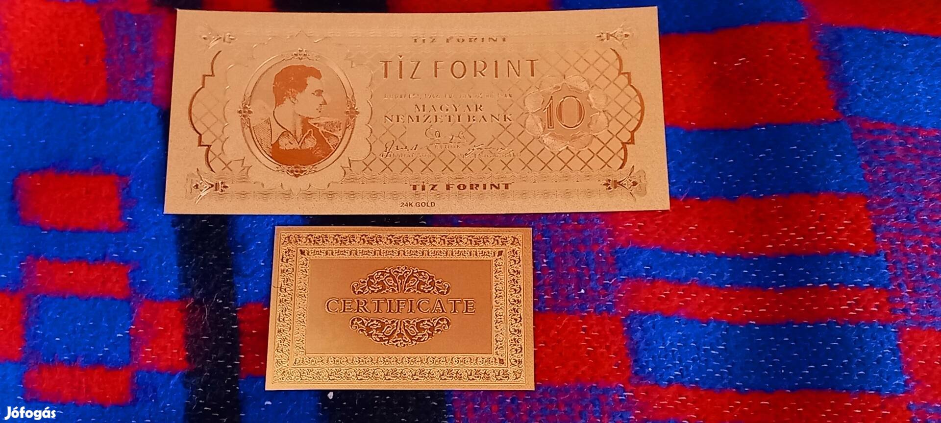 Aranyozott, plasztik, fantázia 10 forint