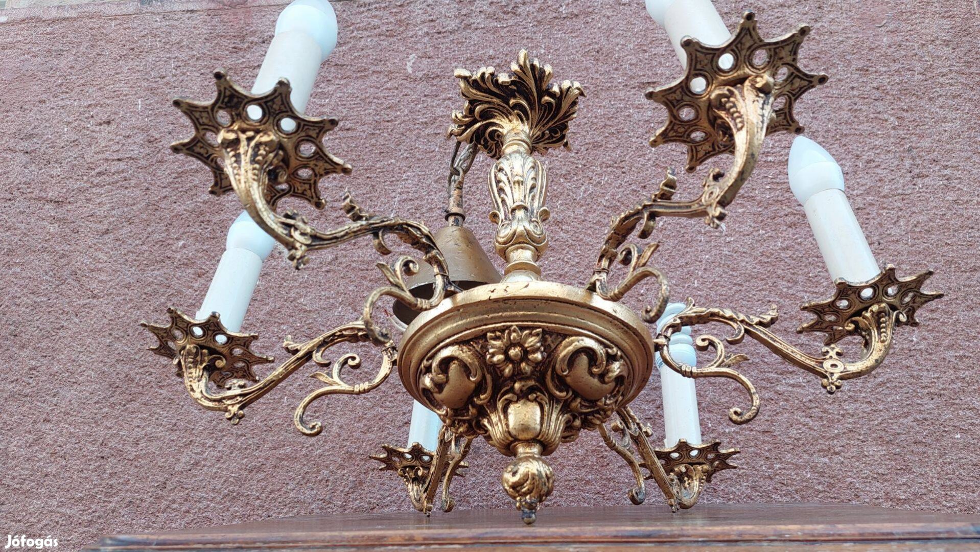 Aranyozott antik bronz csillár