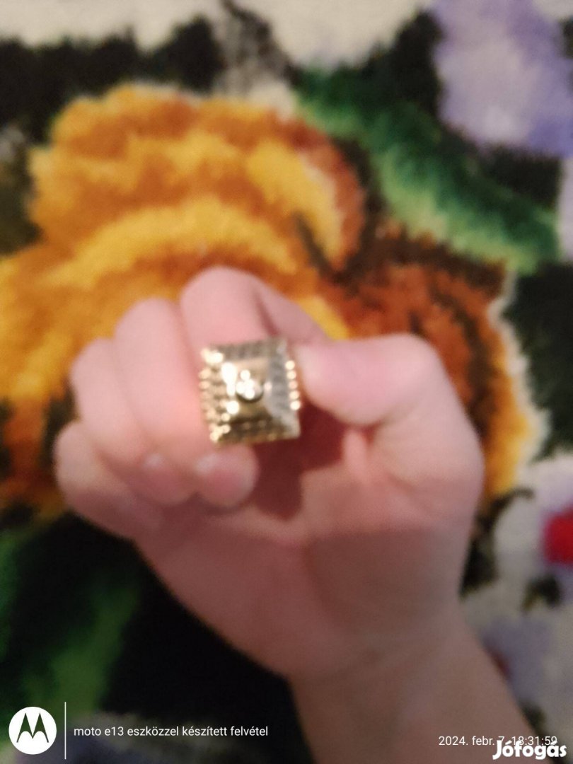 Aranyozott férfi pecsétgyűrű