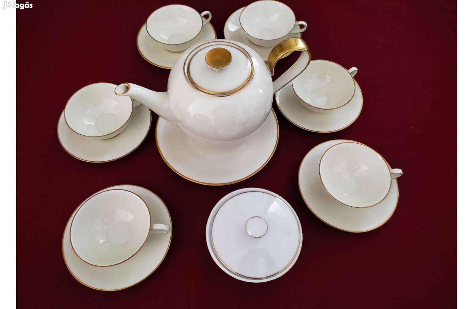 Aranyozott porcelán Heinrich kávéskészlet