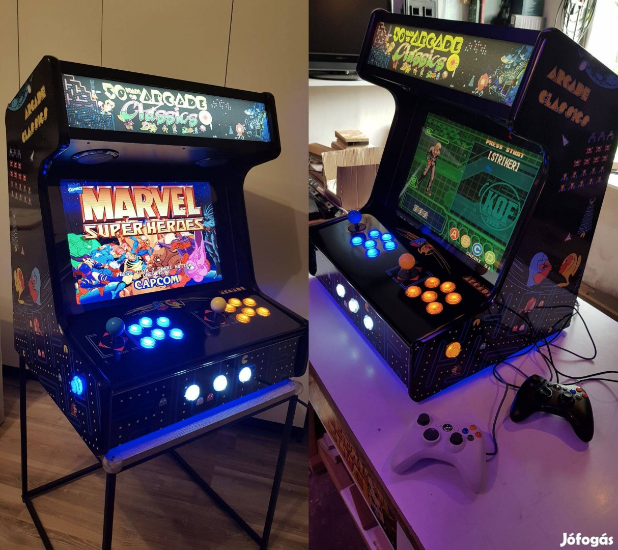 Arcade 2+2 személyes Játékgép Pac-man/Galaga 5000+3200 játék