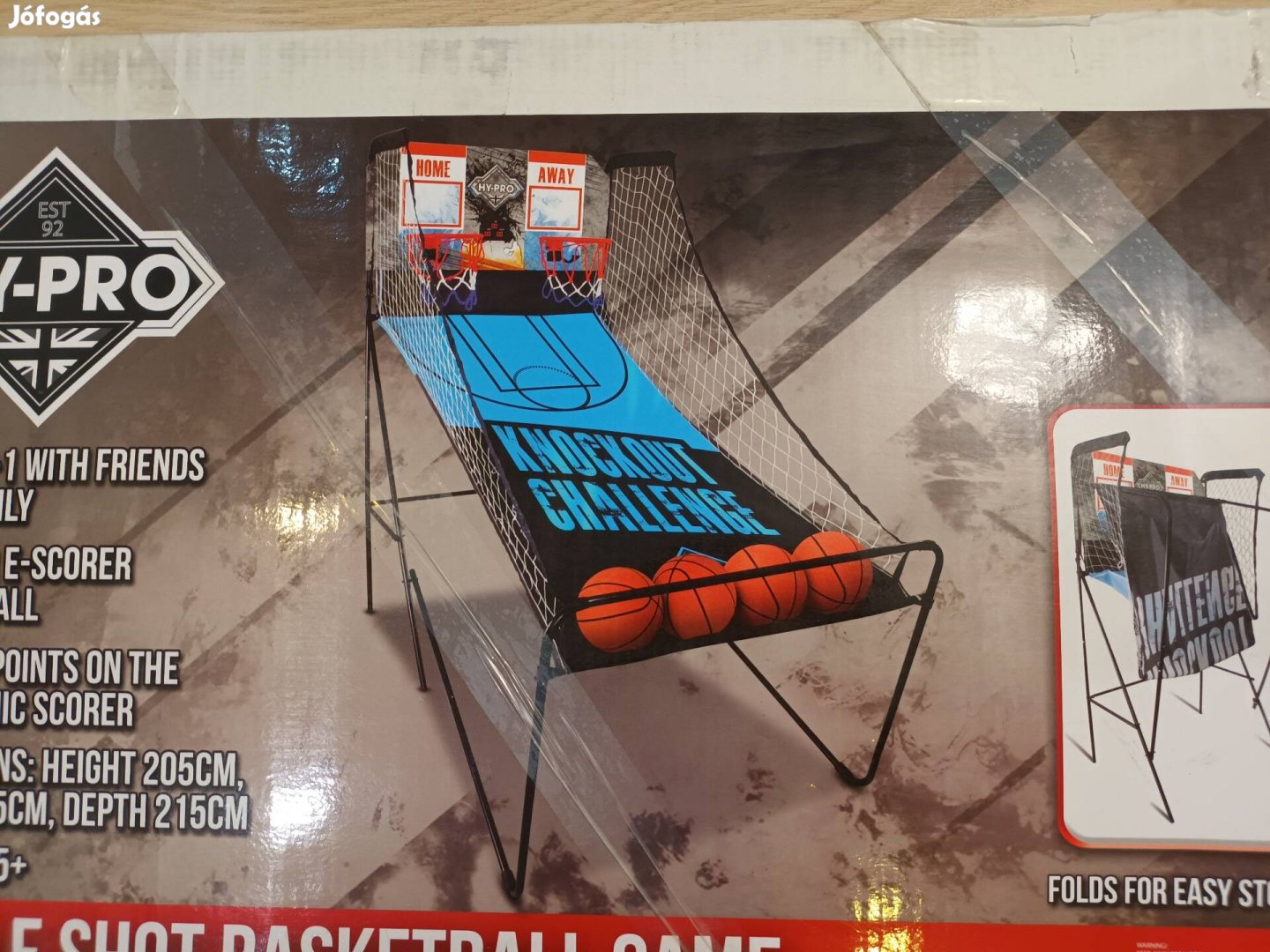 Arcade elektromos kosárlabda játék 215x115 magassága 205 cm