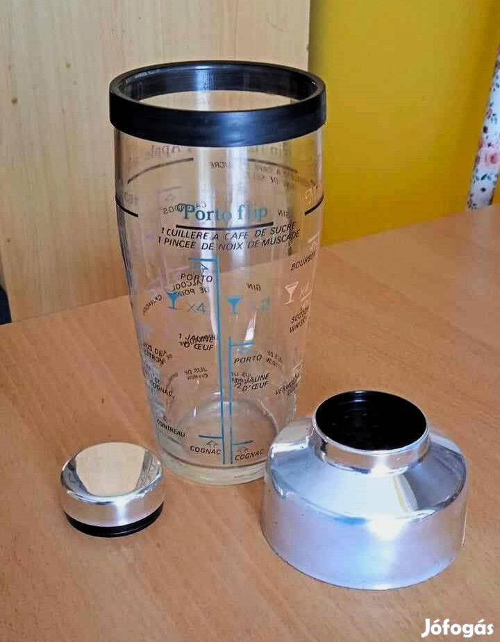Arcoroc koktélkészítő üvegpohár, shaker