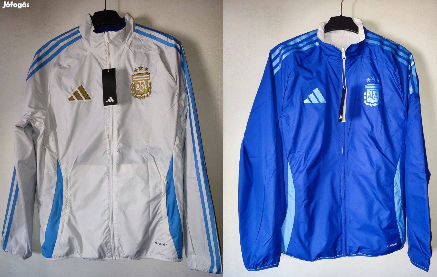 Argentin válogatott dupla oldalú kifordítható eredeti adidas dzseki