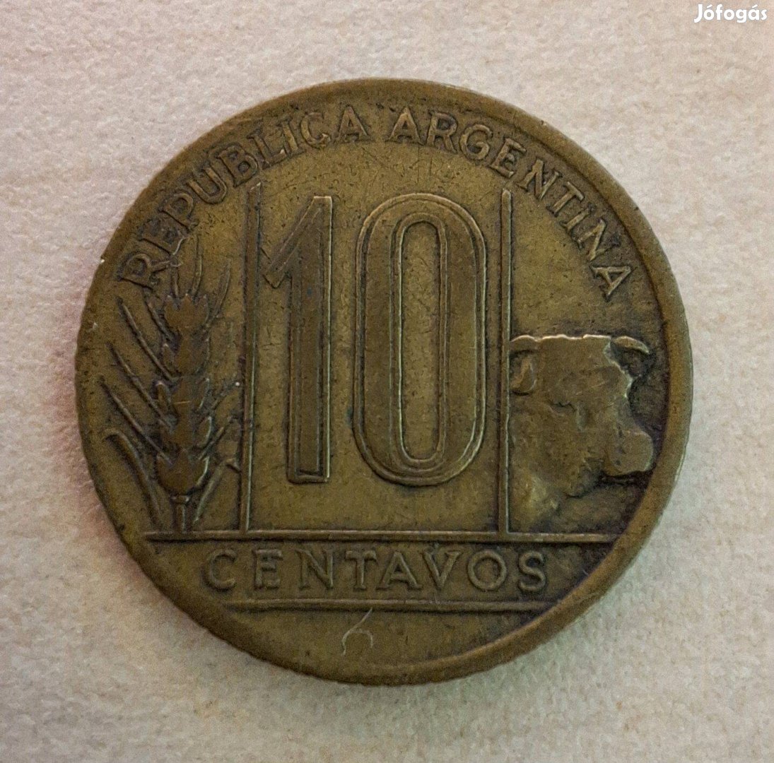 Argentína 10 centavo, 1942 forgalmi érme