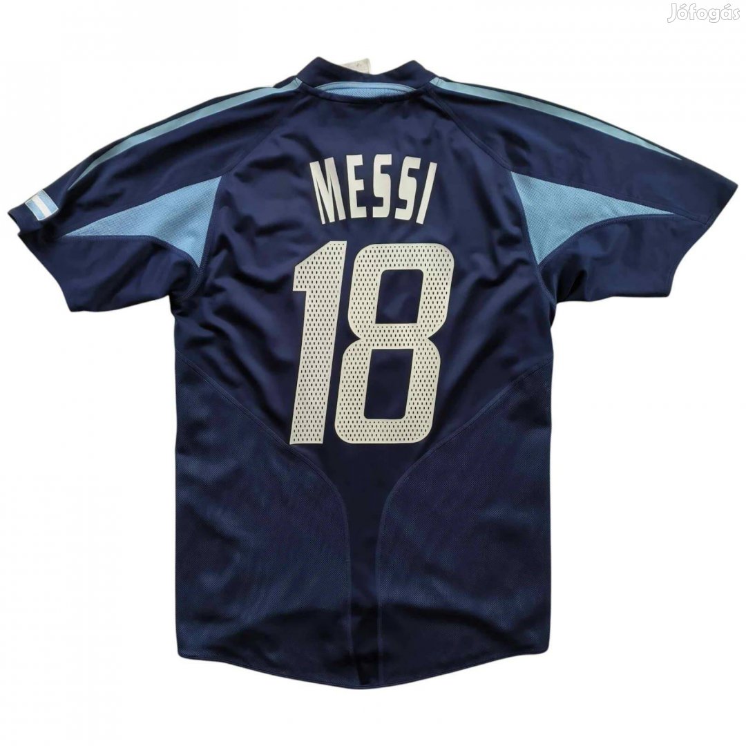 Argentína 2004-06 Adidas vendég Lionel Messi foci mez S-es