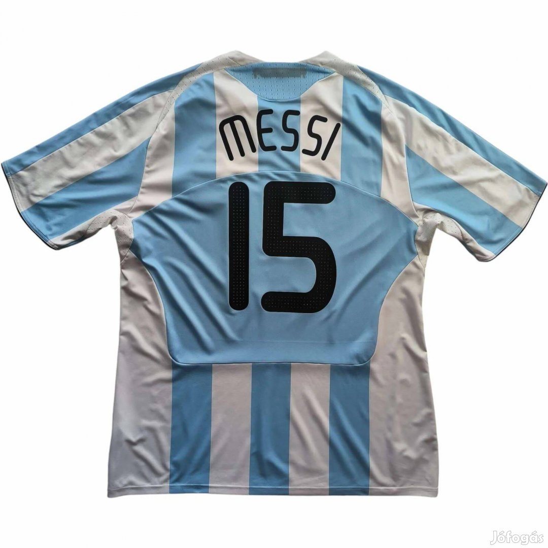 Argentína 2008-09 Adidas hazai Lionel Messi foci mez XXL-es