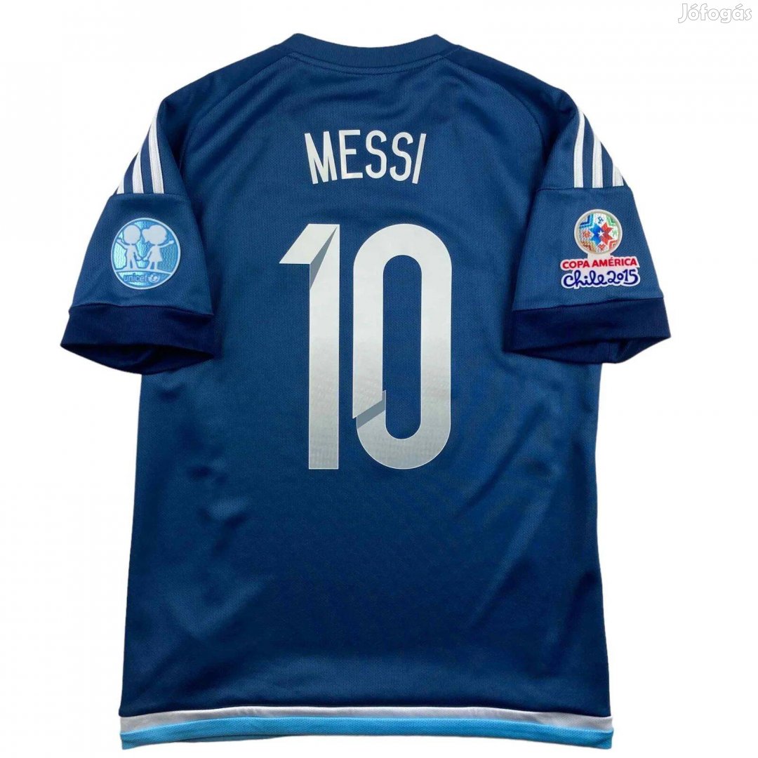 Argentína 2015-16 Adidas vendég Lionel Messi foci mez S-es