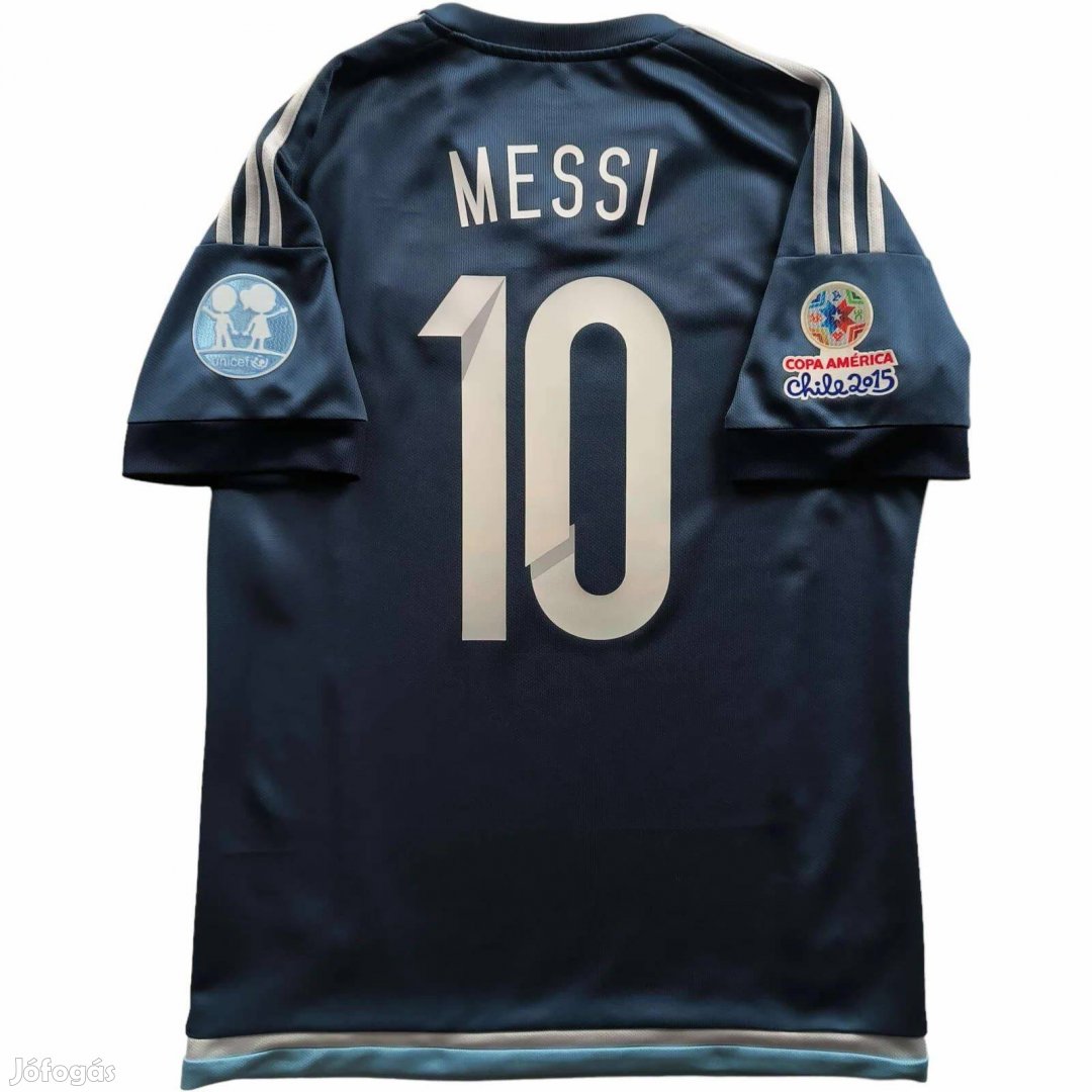 Argentína 2015-17 Adidas vendég Lionel Messi foci mez M-es