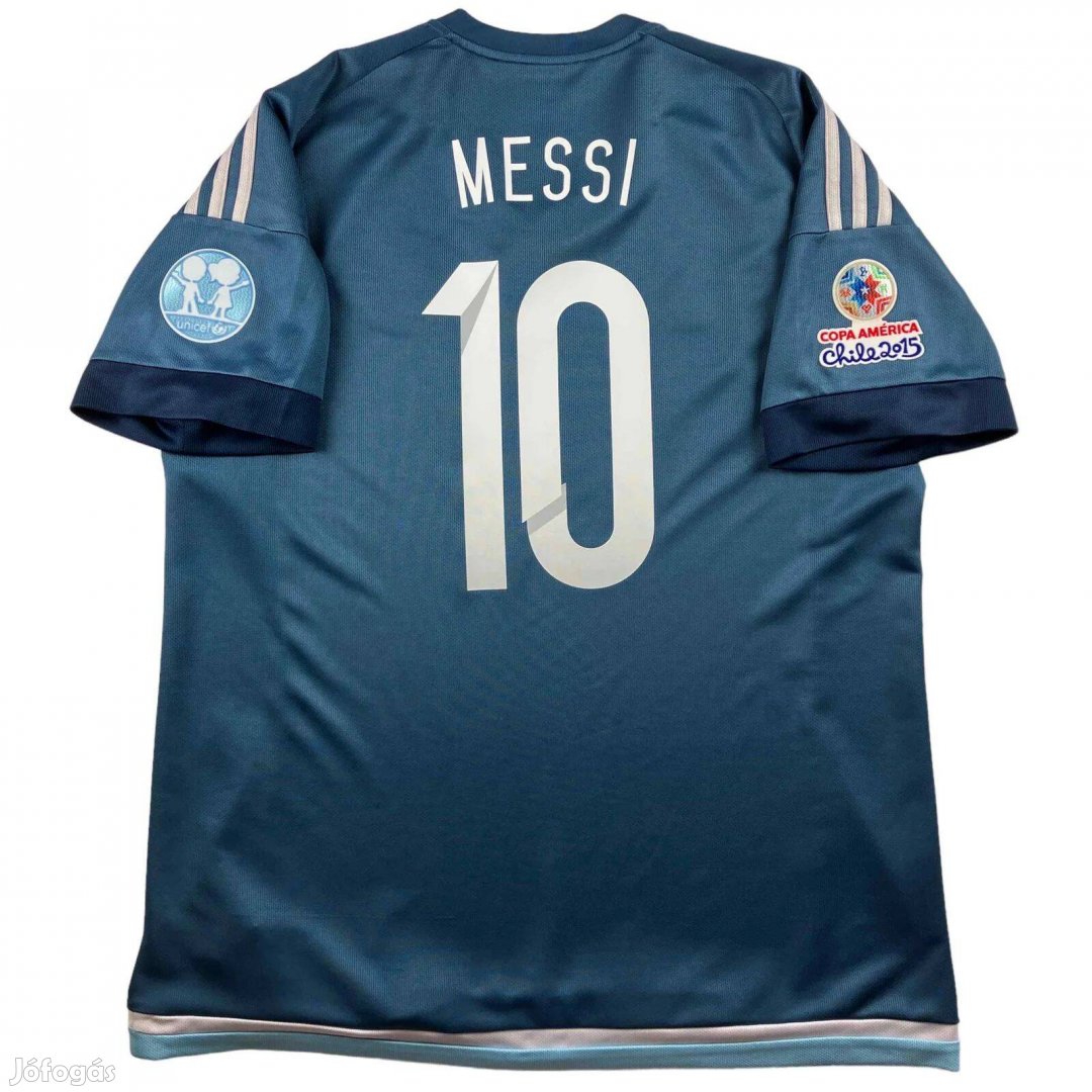 Argentína 2015-17 Adidas vendég Lionel Messi foci mez XL-es