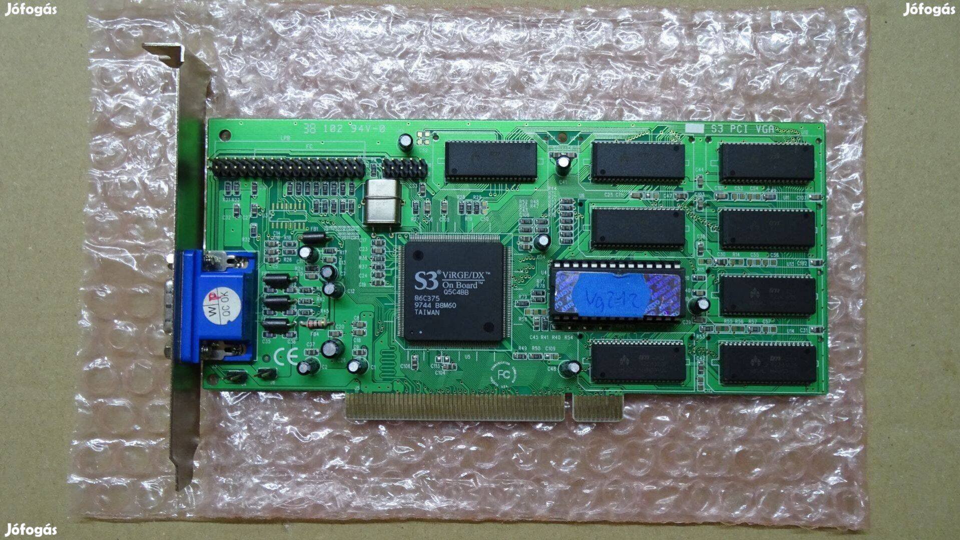 Aristo S3 Virge/DX 4MB PCI videokártya (retro)