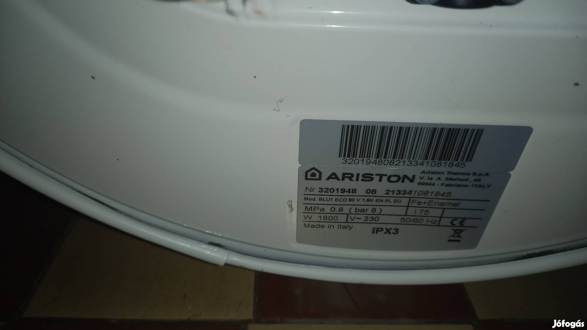 Ariston 80 literes bojler eladó.