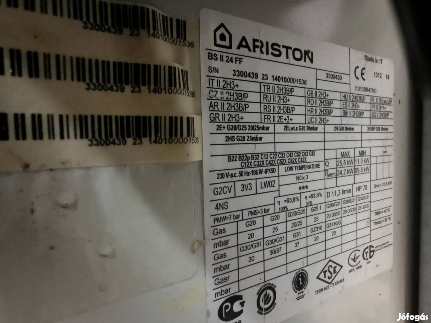 Ariston Bs II FF combi kazán 