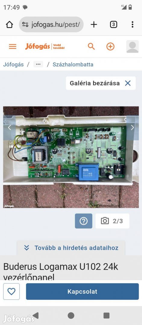 Ariston vezérlő panel