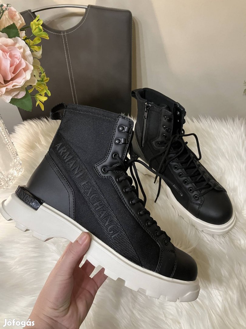 Armani Exchange férfi platform magasszárú sneakers