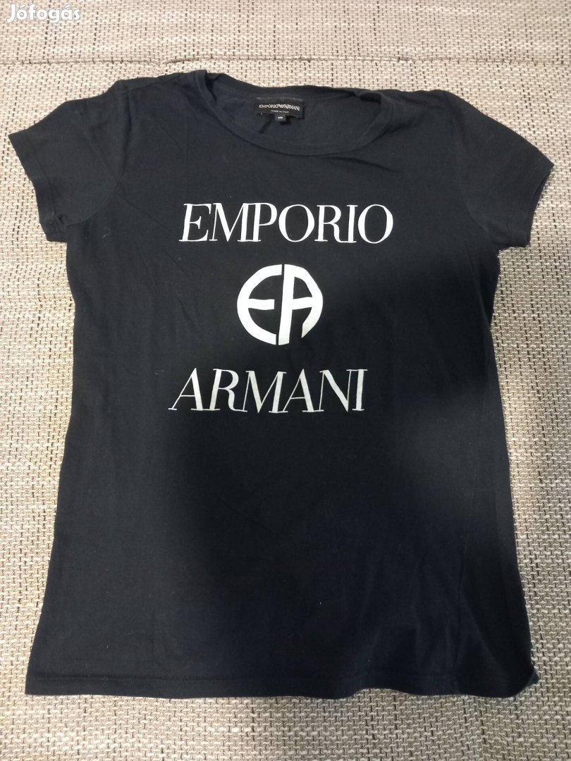 Armani fekete pamut póló Xs S M 