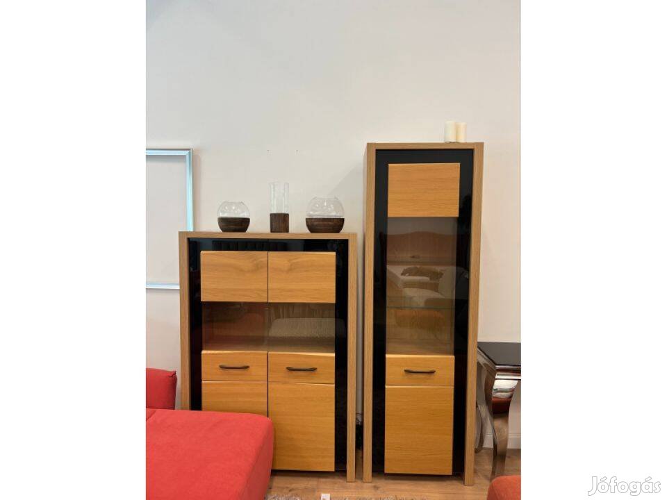 Arosa prémium bútor szett Tölgy & fekete elegancia tárolással