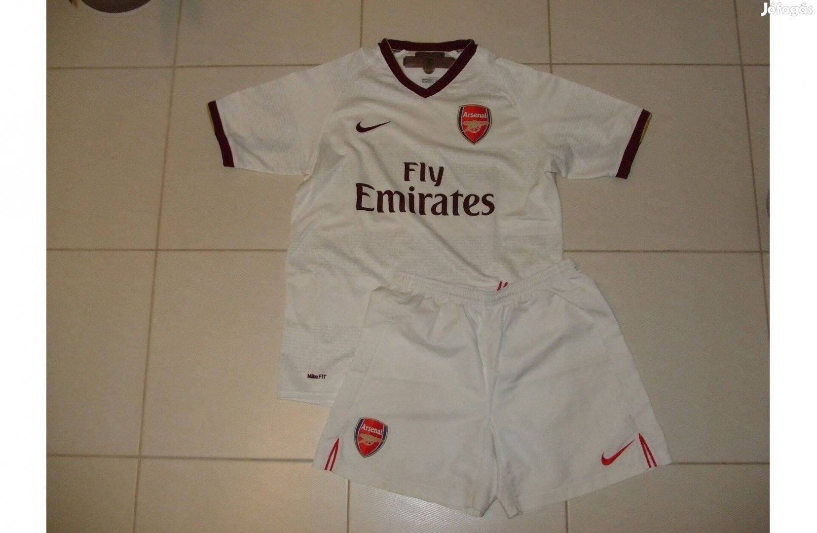 Arsenal 2007-2008 idegenbeli futballmez gyerek L méret (152-158 méret)