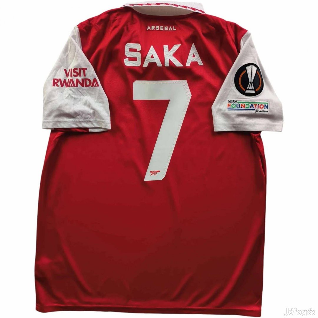 Arsenal 2022-23 Adidas hazai Bukayo Saka EL foci mez L-es