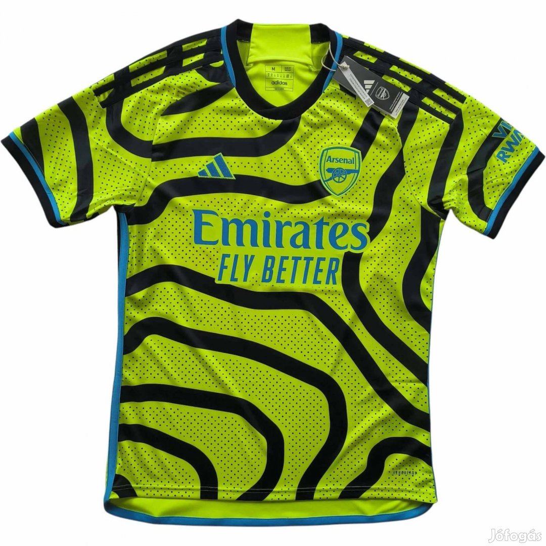 Arsenal 2023-24 Adidas vendég Új foci mez M-es