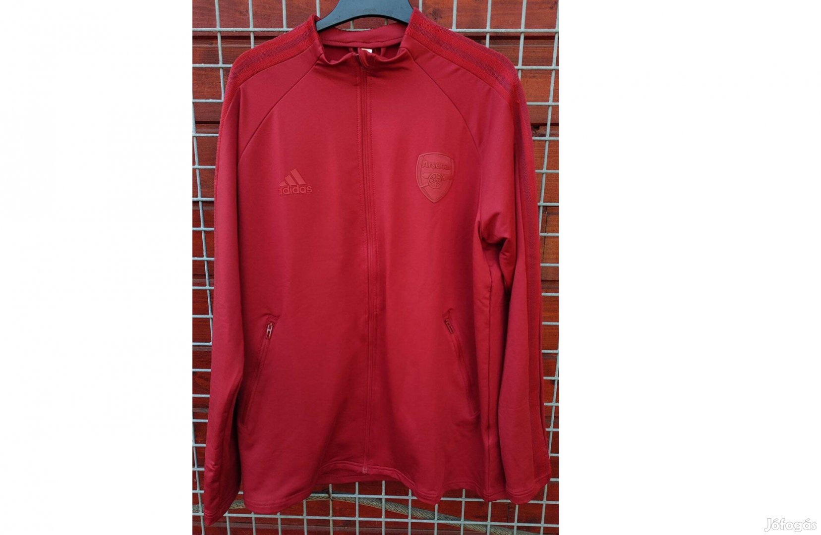 Arsenal bordó eredeti adidas cipzáras felső (L)