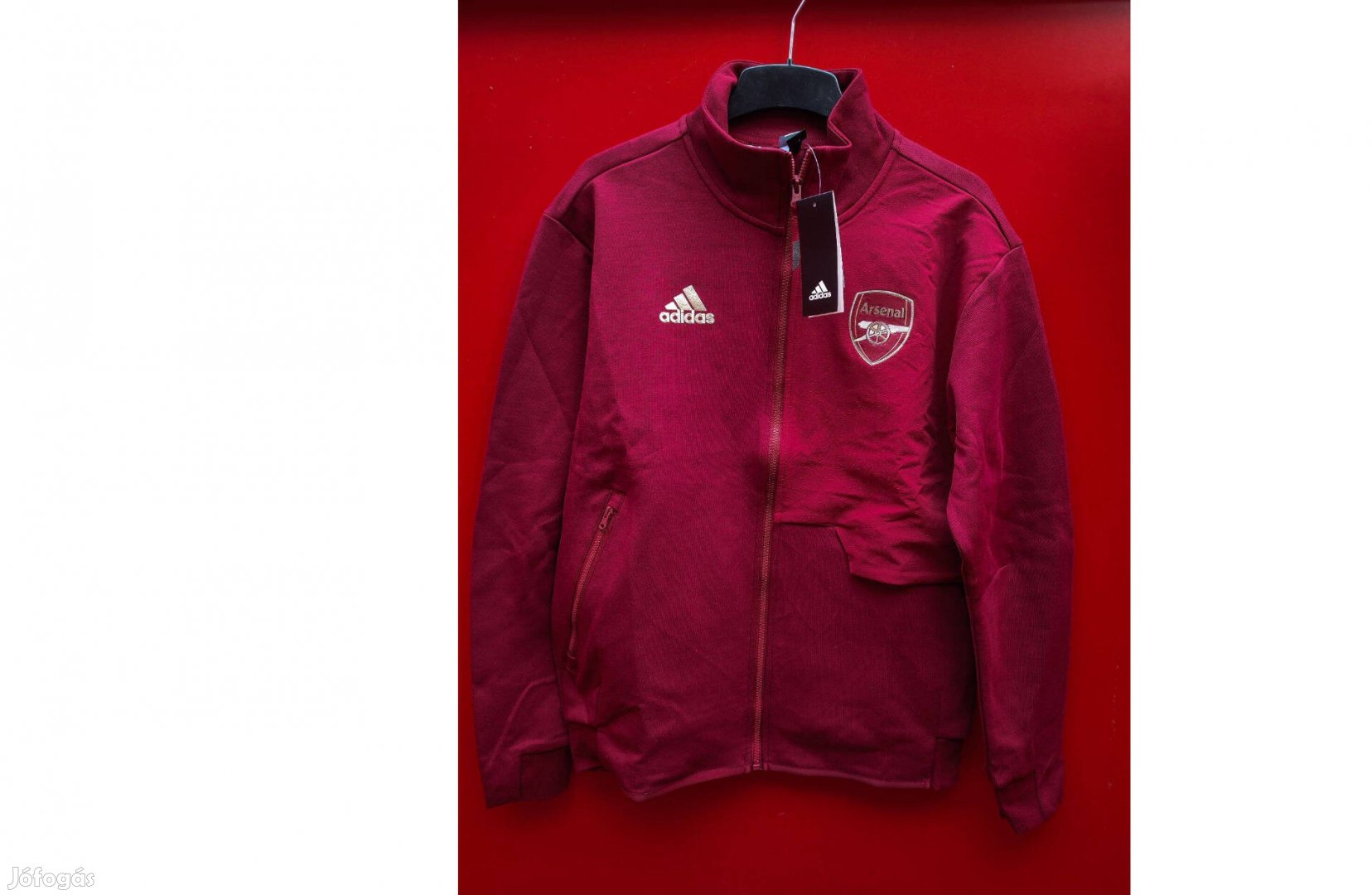 Arsenal bordó eredeti adidas cipzáras felső (M)