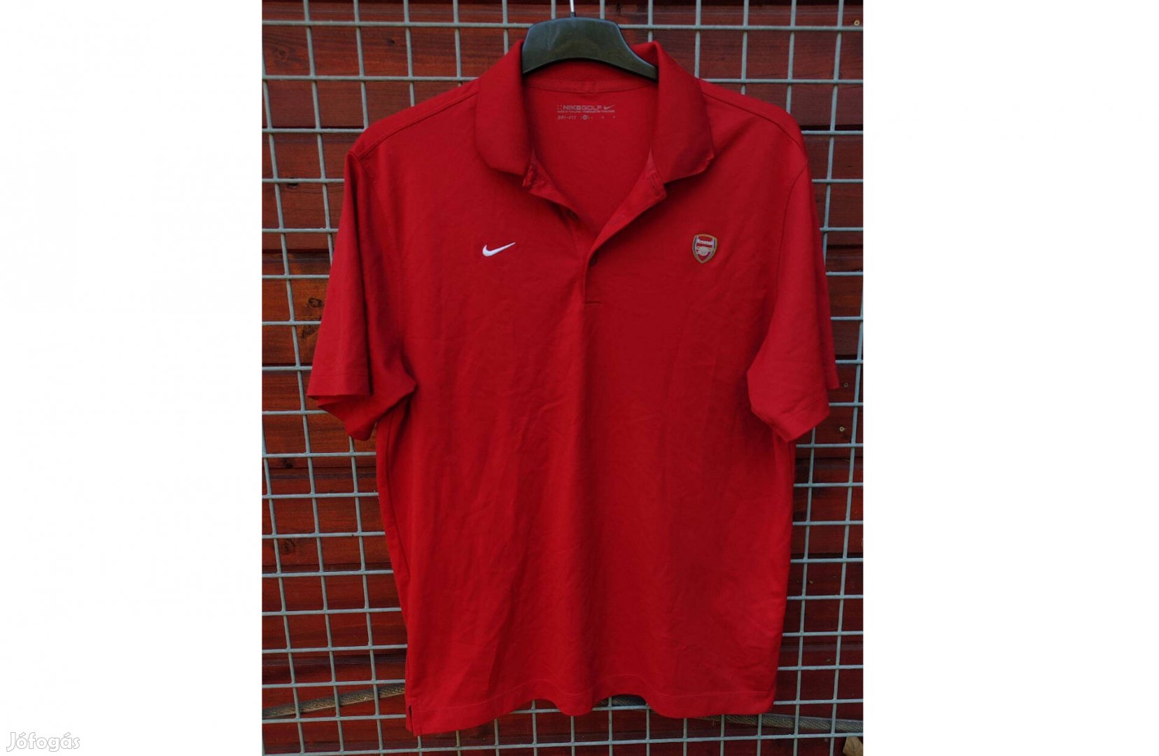 Arsenal eredeti Nike galléros piros póló (L)