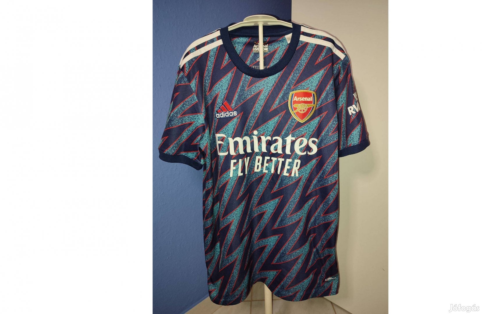 Arsenal eredeti adidas 2020-21 kék mintás mez (S)