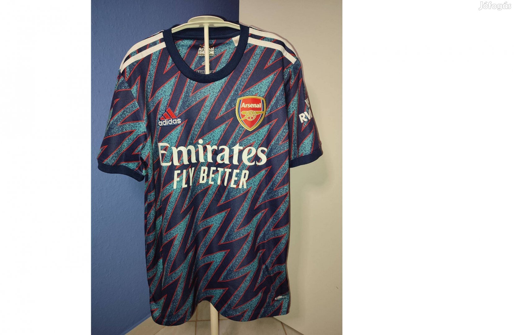 Arsenal eredeti adidas 2020-21 kék mintás mez (S)