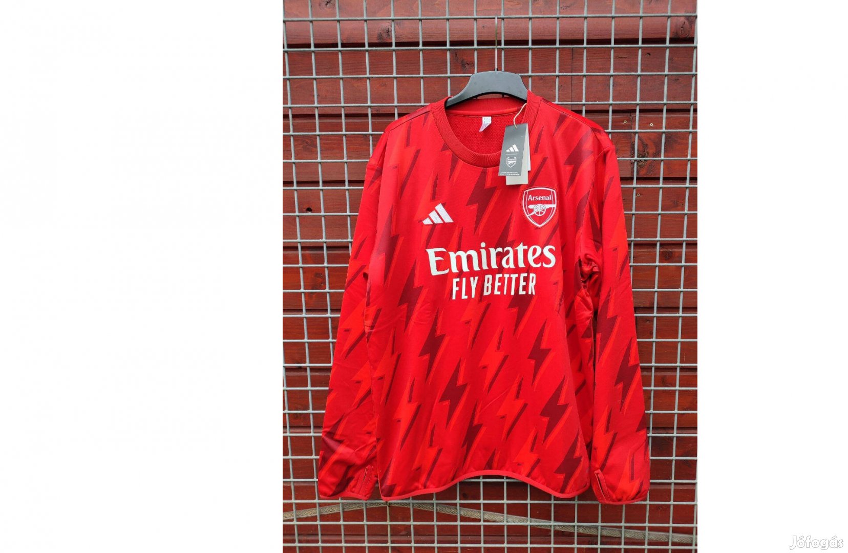 Arsenal eredeti adidas Pre Match Warm Top piros pulóver (M)