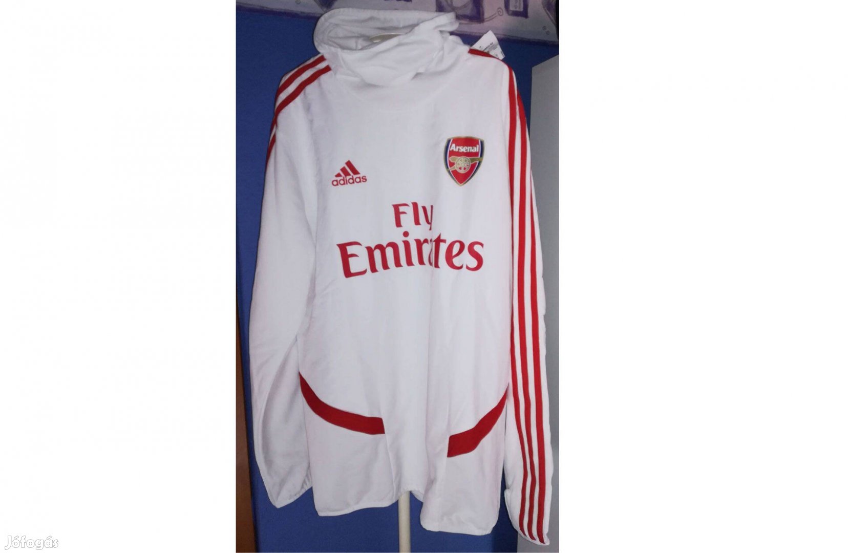 Arsenal eredeti adidas climawarm magasnyakú fehér felső (M)