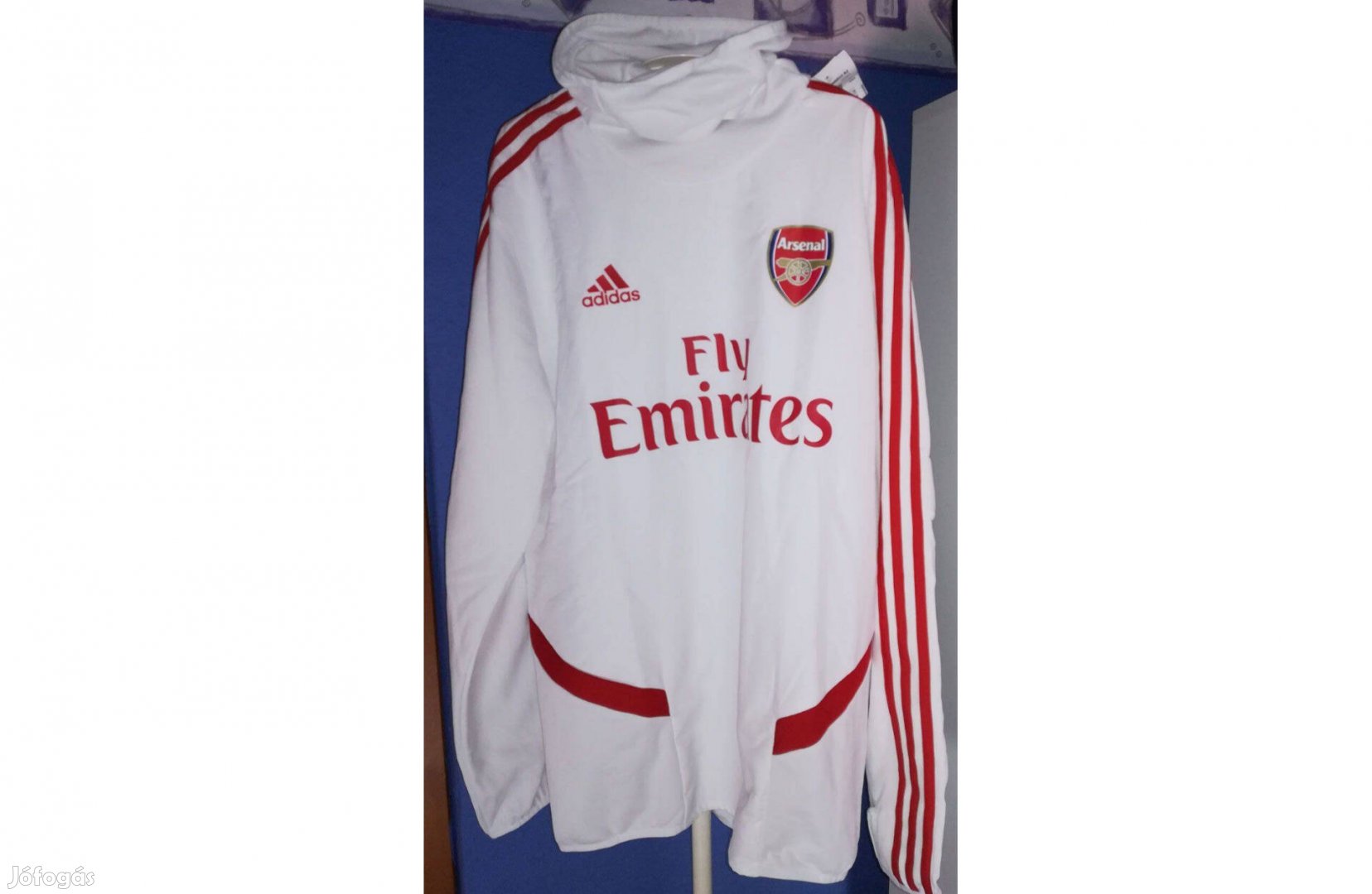 Arsenal eredeti adidas climawarm magasnyakú fehér felső (M)