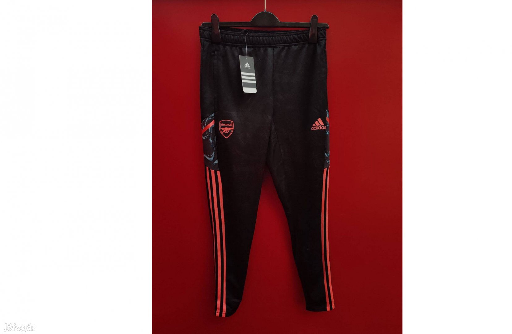 Arsenal eredeti adidas fekete pink hosszú nadrág (M-es)