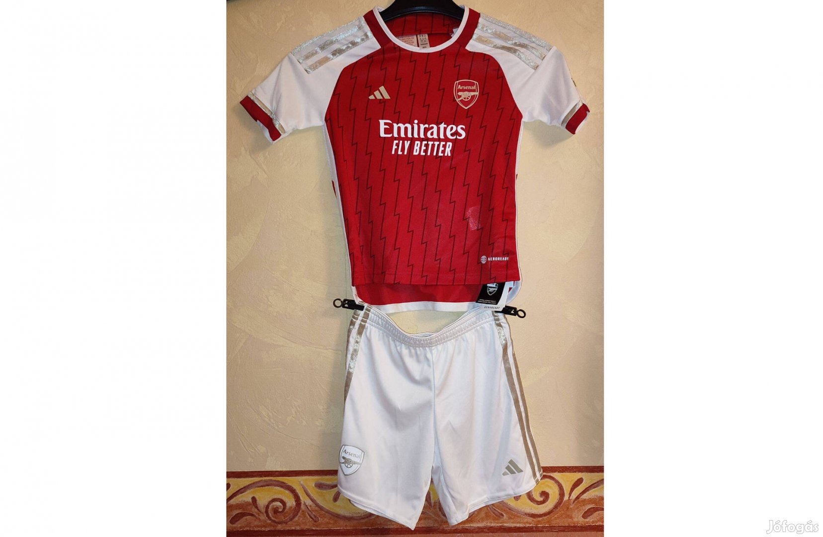 Arsenal eredeti adidas piros fehér arany 2023-24 gyerek
