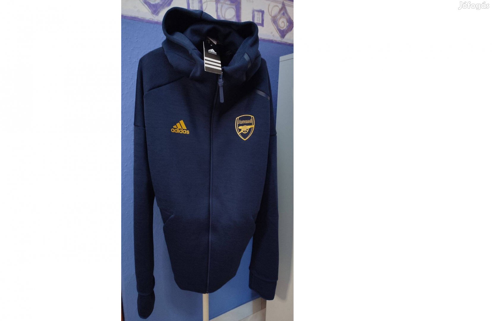 Arsenal eredeti adidas sötétkék arany kapuncis felső (M)