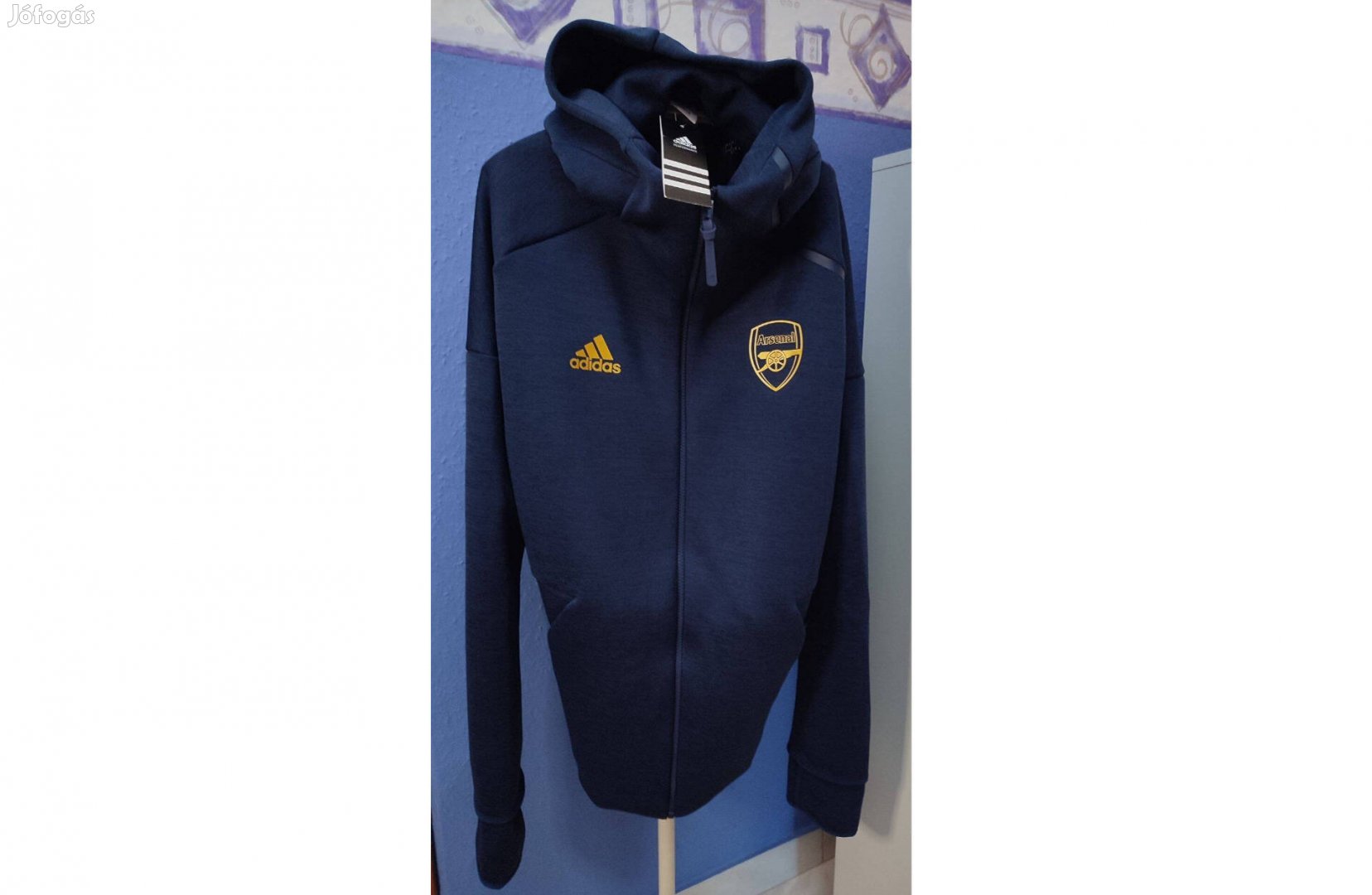 Arsenal eredeti adidas sötétkék arany kapuncis felső (M)