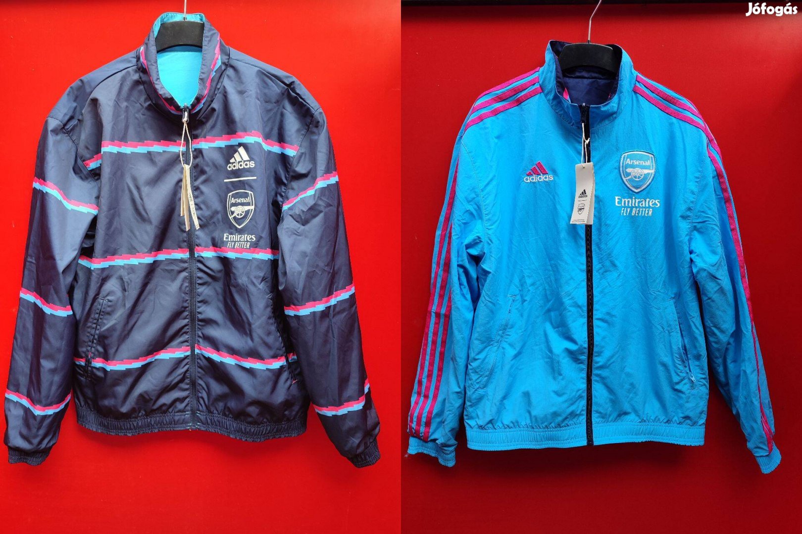 Arsenal eredeti kék adidas dupla oldalú, kifordítható