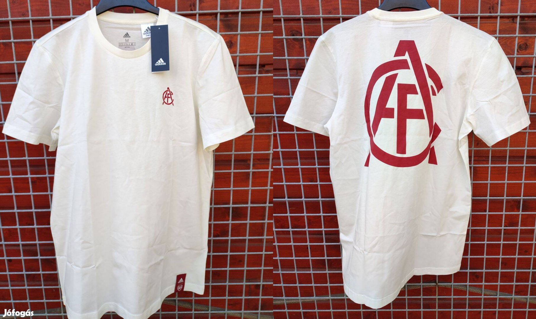 Arsenal fehér Champions League Adidas Graphic Premium póló (M)