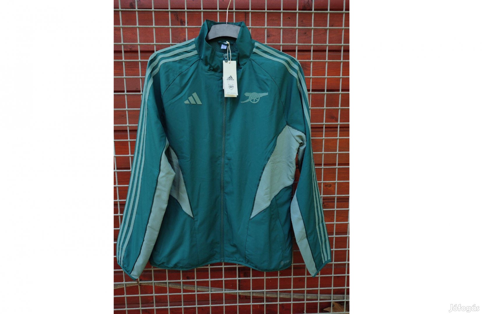 Arsenal zöld eredeti adidas cipzáras felső (M)
