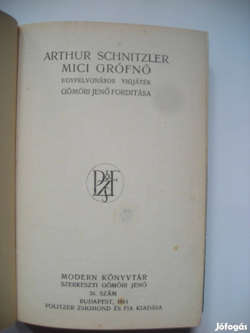 Arthur Schnitzler: Mici grófnő