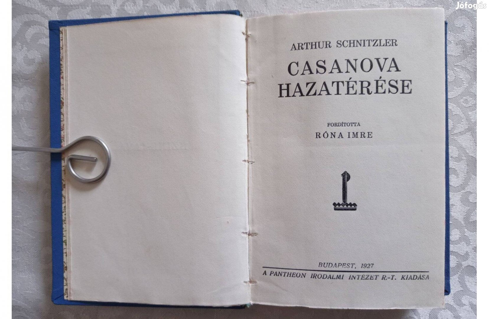 Arthur Schnitzler : Casanova hazatérése 100 Éves Könyv