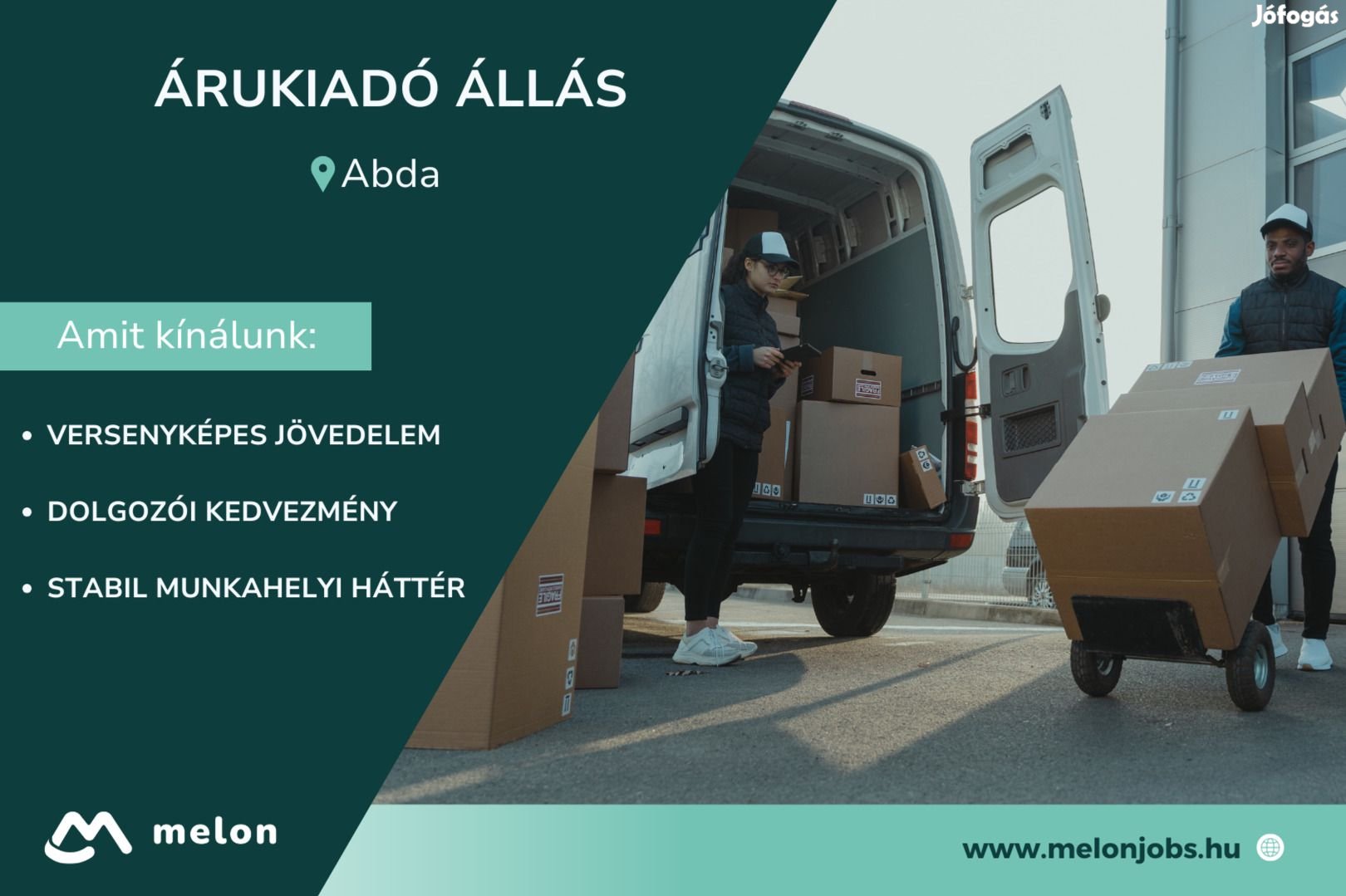 Árukiadó álláslehetőség